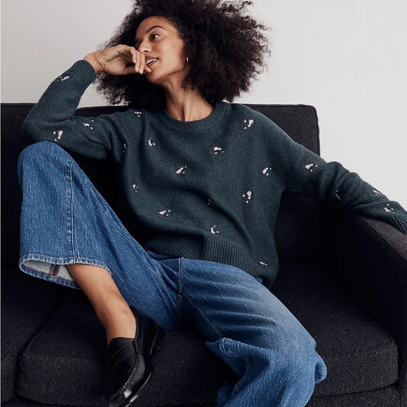 Madewell • Floral Pullover • Heather Spruce - Picture 5 of 5